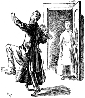 I seized her round the waist, and we were silly enought to be executing a wild kind of polka when Sarah entered